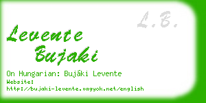 levente bujaki business card