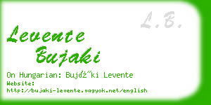 levente bujaki business card